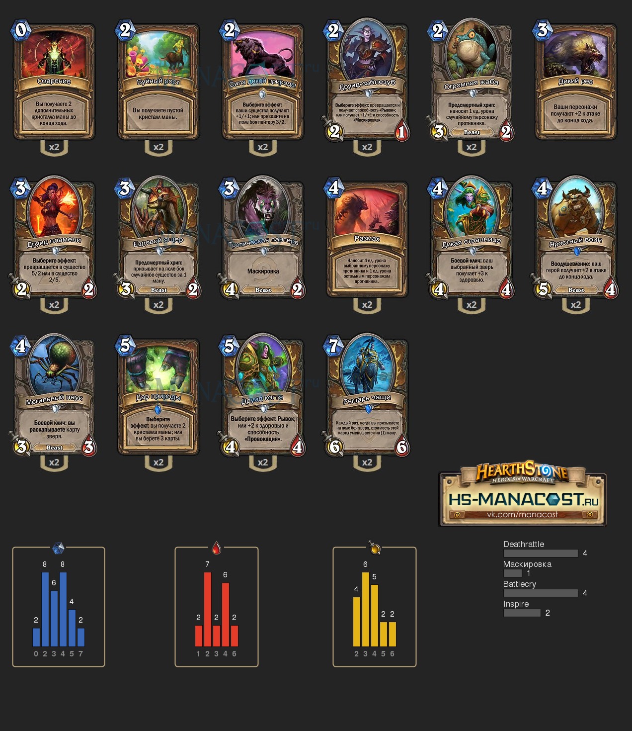 Шаблоны колод Друида