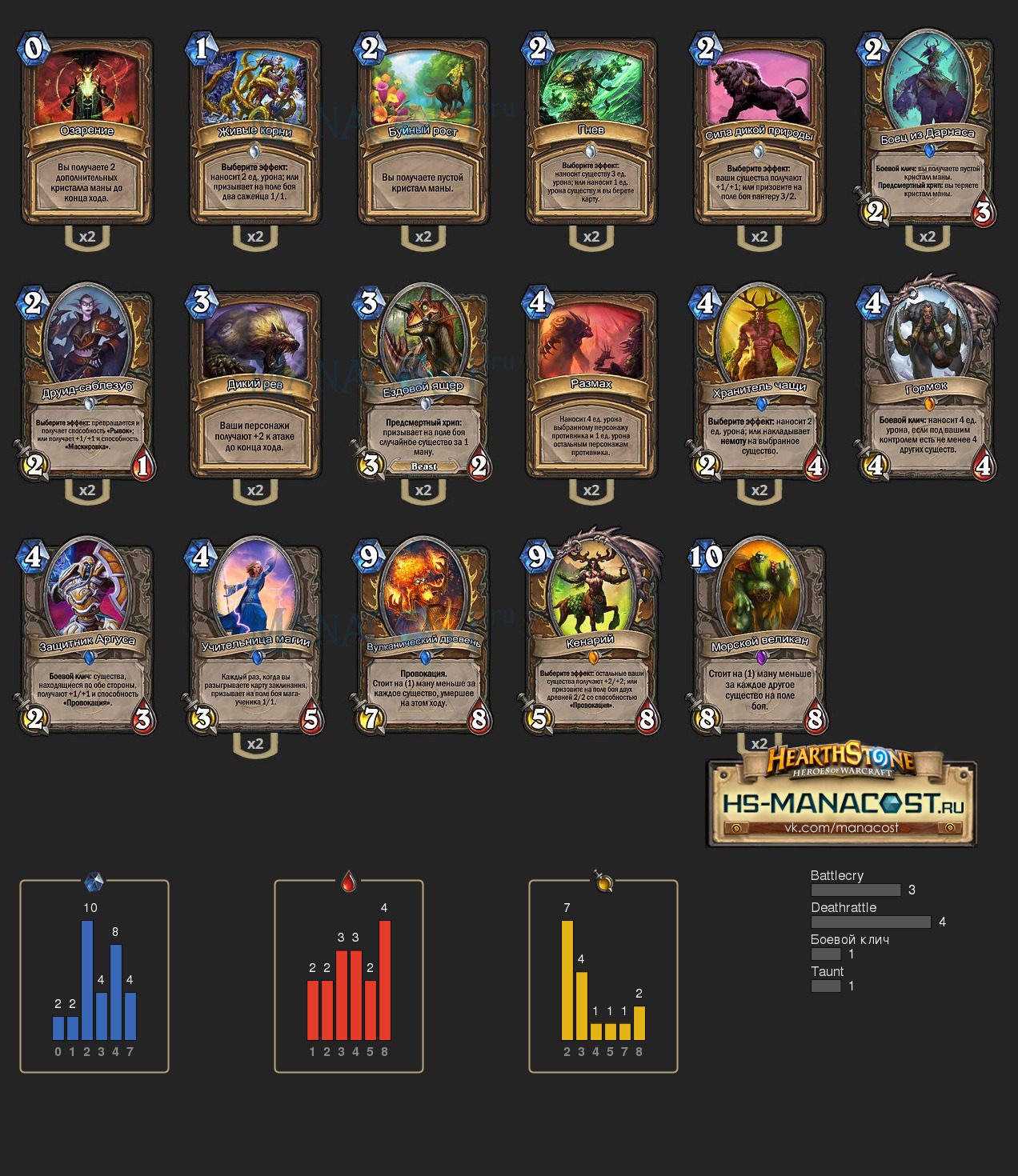 Шаблоны колод Друида