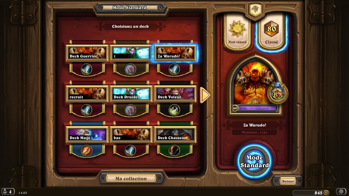 Top 80 legend quest warrior Odemian Hearthstone