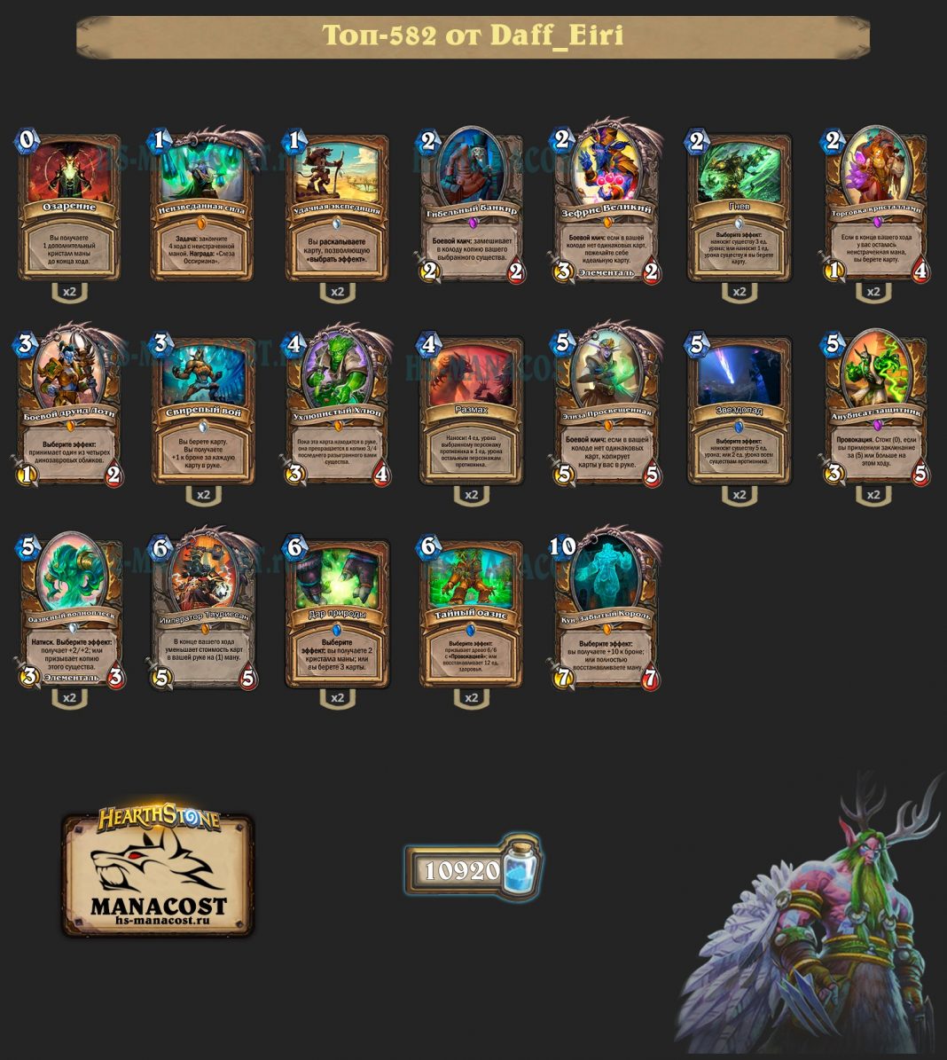 Manacost hearthstone