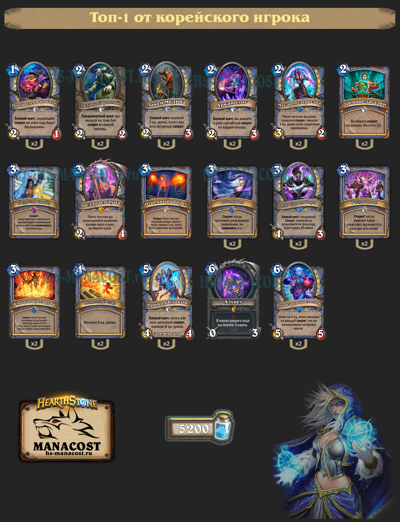 Manacost hearthstone