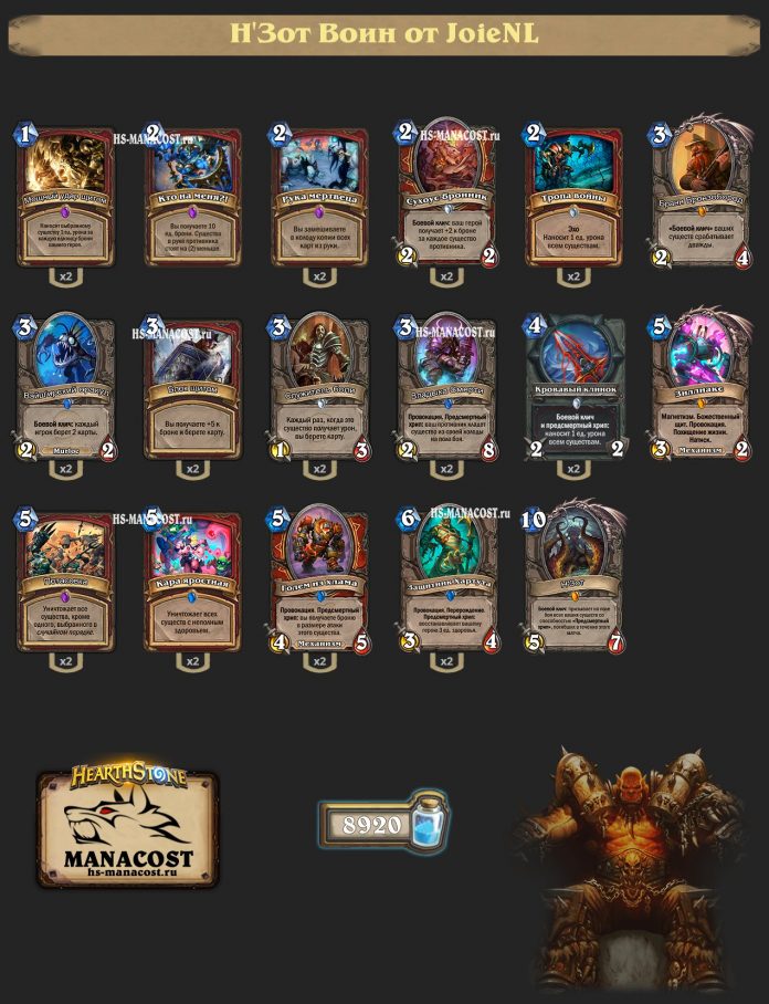 Нзот карта hearthstone