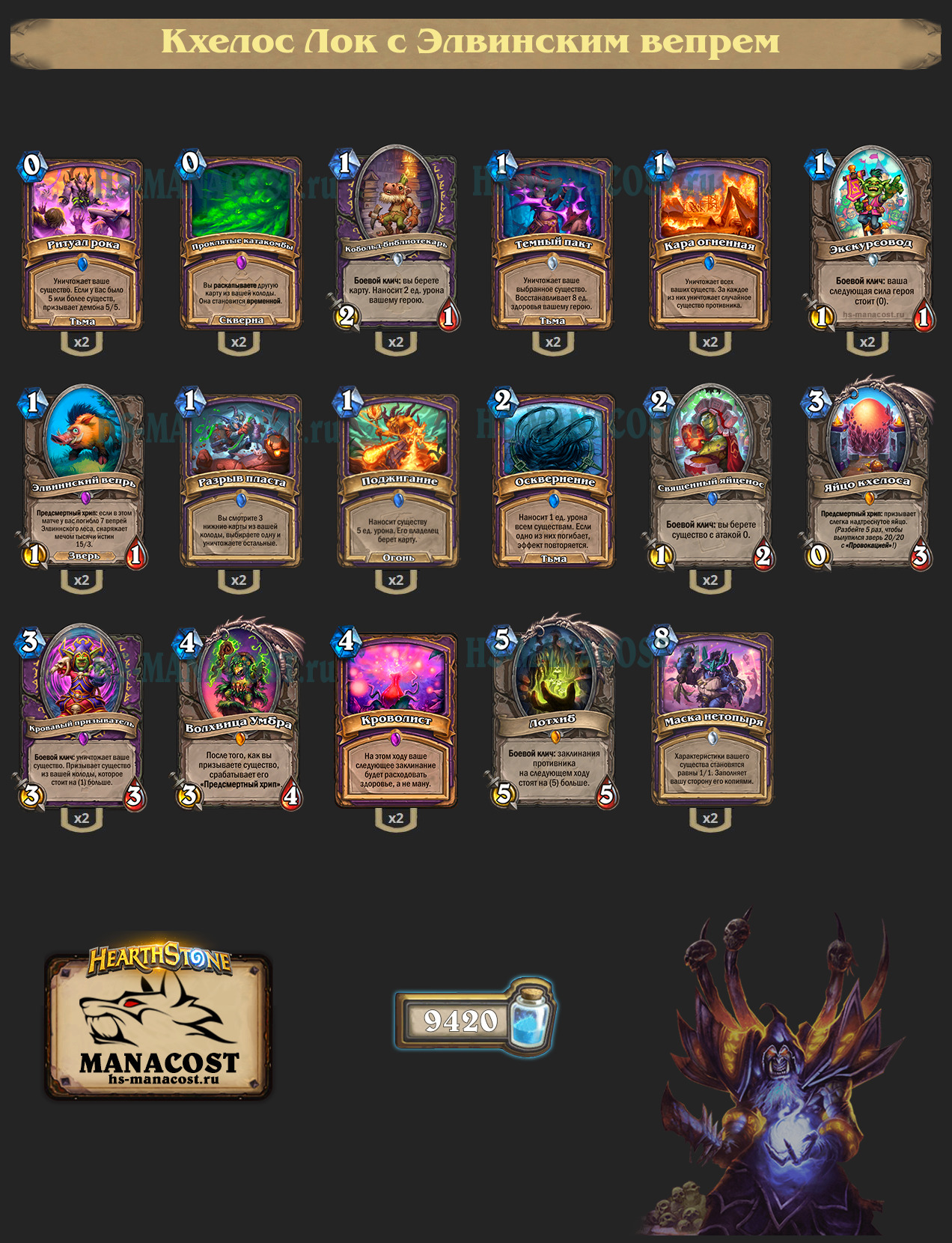 Кхелос Чернокнижник на Элвинских вепрях